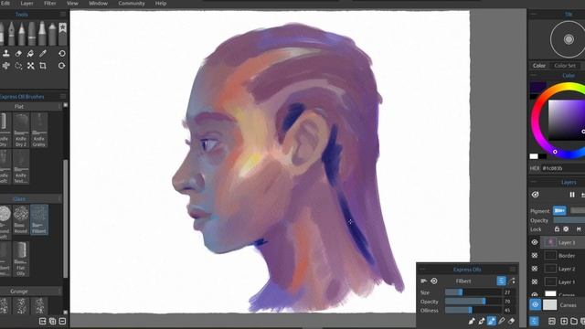 How To Paint Profile Portrait in Rebelle 6 смотреть онлайн