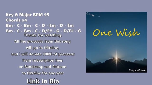 One Wish - G Major Backing Track (Support For Ukraine) смотреть онлайн