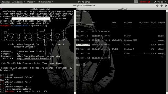 RouterSploit - Exploiting Linux Host ('Metasploitable' example with SSH/FTP/TELNET) смотреть онлайн