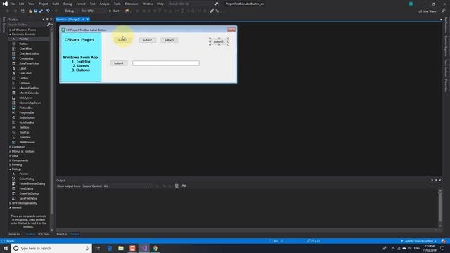 Windows Form App C# Project - Designing a form with TextBox, Labels, Buttons смотреть онлайн