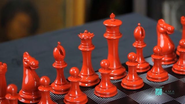 Металеві шахмати «Стаунтон» на дерев'яній дошці від Skyline Chess смотреть онлайн