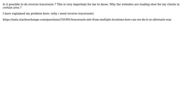 Can I do reverse traceroute? смотреть онлайн