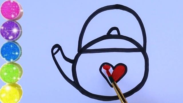 Bolalar uchun Choynak rasm chizish/Drawing heart Kettle for children/Рисование Чайник для детей смотреть онлайн