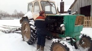 Запуск дизеля ЮМЗ зимой