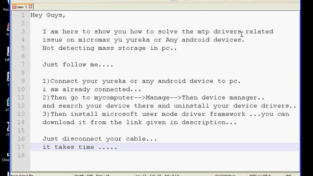 Micromax yu yureka MTP Driver Problem or Mass Storage problem In XP смотреть онлайн