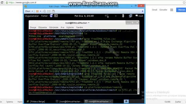 Exploit DB Exploitlere Konsol Üzerinden Erişme смотреть онлайн