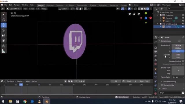 3D Logo Animation with Blender 2.8 - Also Transparent Rotating Logo for your Stream Overlay смотреть онлайн