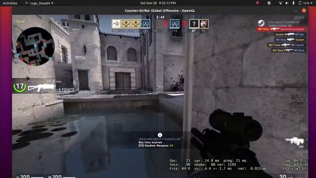 CSGO: Gameplay on linux смотреть онлайн