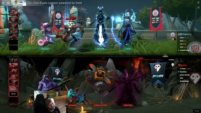 НС смотрит игру 9Pandas vs LGD Gaming | Kuala Lumpur 2023 | Групповой этап смотреть онлайн