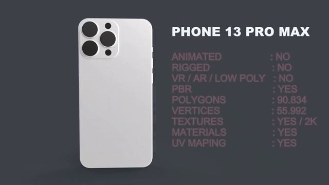 Phone 13 Pro Max - 3D Model смотреть онлайн