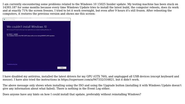 Windows 10 update: 0xC1900101 - 0x3000D, FIRST_BOOT and MIGRATE_DATA (2 Solutions!!) смотреть онлайн