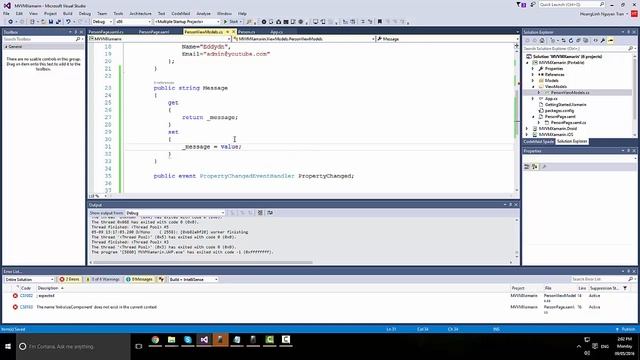 Xamarin Form Tutorial - 7.Model-View - ViewModel смотреть онлайн