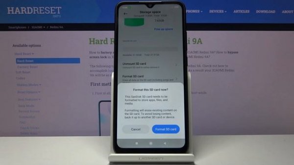 How to Format SD Card in Xiaomi Redmi 9A – Erase SD Card Data