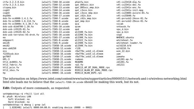 Ubuntu: Intel Dual Band Wireless-AC 7260 with Ubuntu 16.04.3 LTS смотреть онлайн