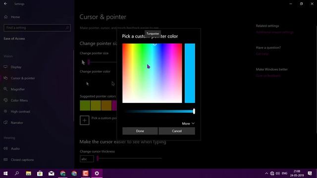 Custom Color Mouse Pointer Theme | Windows 10 19H1 (May 2019 update) смотреть онлайн
