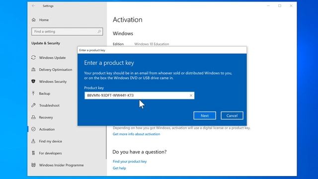 Windows 10: How to change the product key. смотреть онлайн