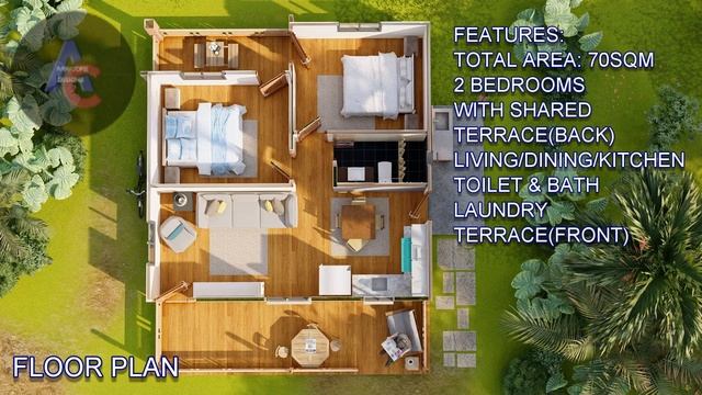 Low cost 2-Bedroom Bungalow Simple House Design Ideas смотреть онлайн