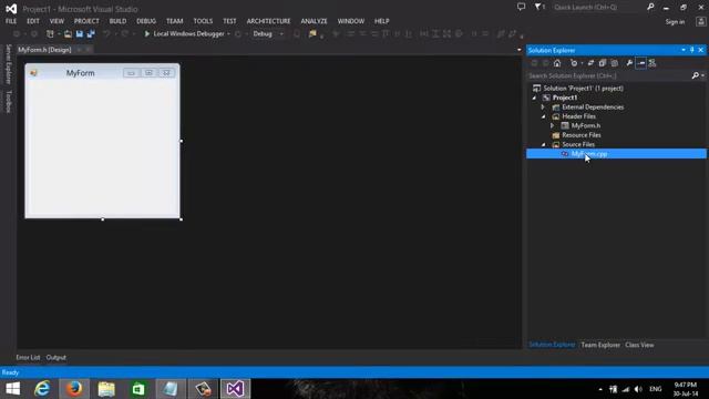 create c++ windows application form in visual studio 2013 2015 YouTube смотреть онлайн