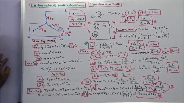UNSYMMETRICAL FAULT CALCULATIONS – PART – 28 – LINE-TO-LINE FAULT смотреть онлайн