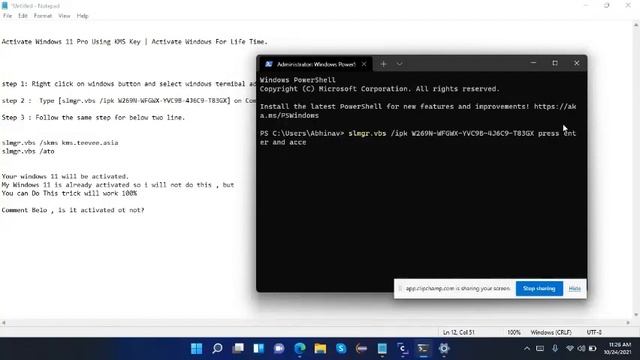 Activate Windows 11 Pro Using KMS Key | Activate Windows 11 For Life Time смотреть онлайн