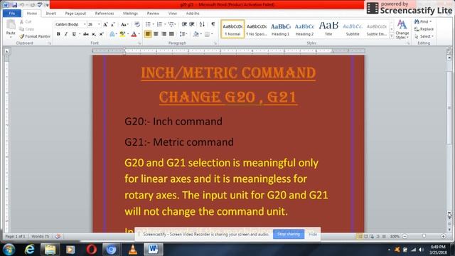 Inch/ metric command change G20 and G21 in CNC programming смотреть онлайн
