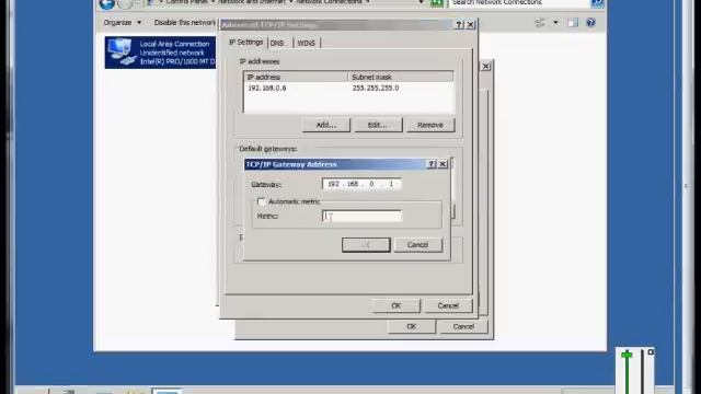 How to add a secondary gateway to a network card in Microsoft Windows 2008 server смотреть онлайн