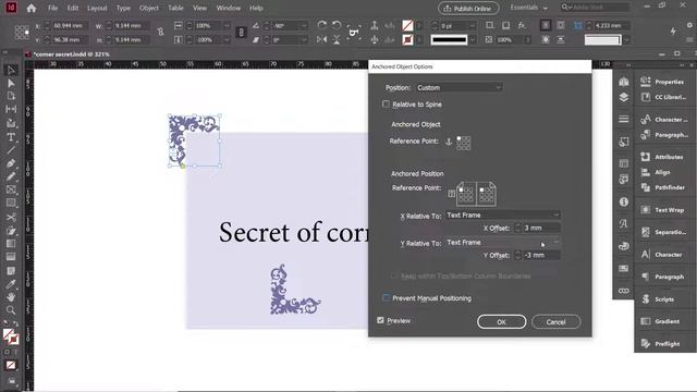 Anchor Corner to a Frame | InDesign Tutorial смотреть онлайн