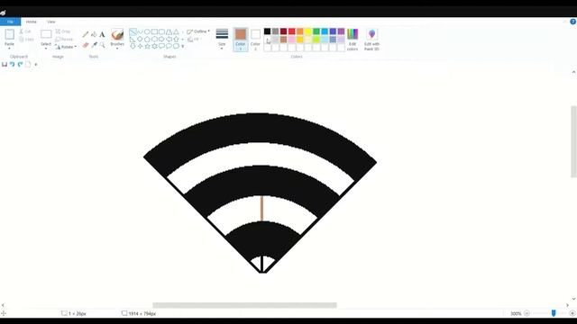How to draw Wifi Logo vector on computer using Ms Paint | WiFi Logo Drawing. смотреть онлайн