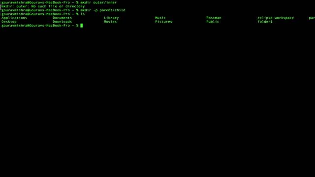 Linux Commands mkdir смотреть онлайн