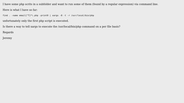 How to use xargs/find to execute on per file basis? смотреть онлайн