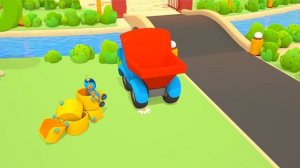 Цветные машинки автобусы. Песенки с Левой и мультики про машинки для детей