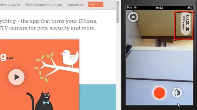 Convierte tu iPhone en una Cámara IP -Utilizar el iPod iPad para vigilancia con Manything смотреть онлайн
