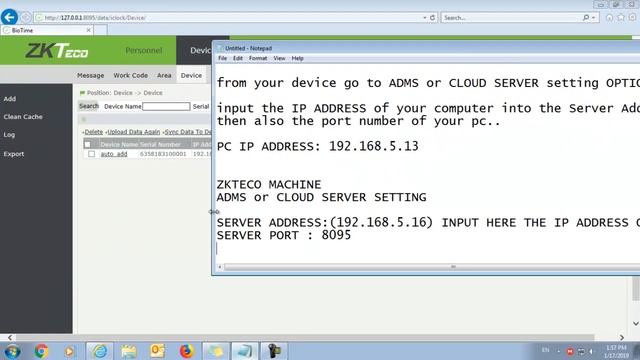 BioTime Software Installation and programming смотреть онлайн