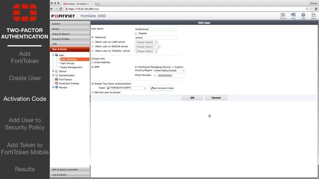 FortiGate Cookbook Two Factor Auth with FortiToken Mobile 5 2 смотреть онлайн