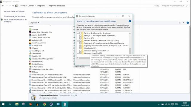 Como Ativar a Opção NET Framework do Windows 8 ou 8 1 ou 10 смотреть онлайн