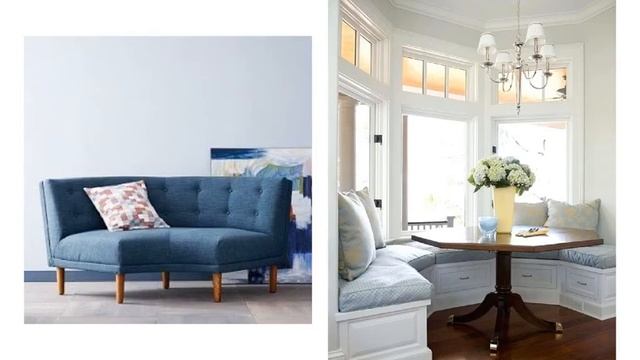 Riveting Curved Bay Window Sofa For Your Living Room смотреть онлайн