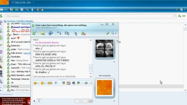 windows live 9.0 animated display picture смотреть онлайн