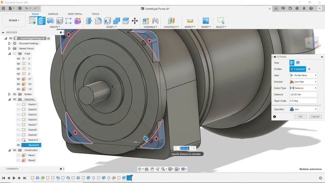 Autodesk Fusion 360: Centrifugal Pump смотреть онлайн
