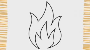 Как нарисовать ОГОНЬ  КОСТЕР - легко