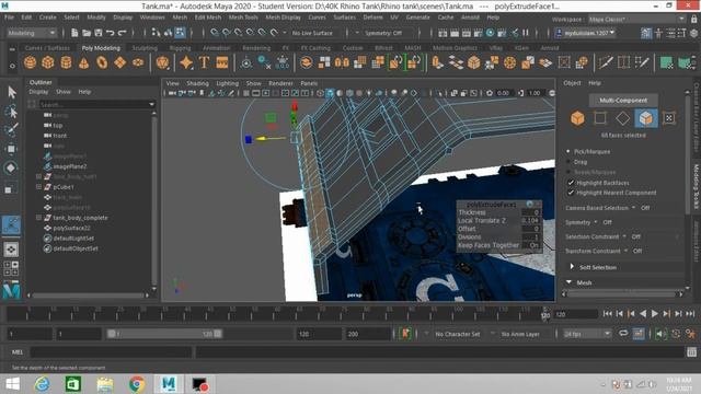 Autodesk Maya Tutorial - 40K Rhino Tank Modeling in Maya part-25 смотреть онлайн