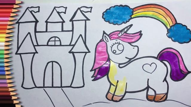 HOW TO DRAW A UNICORN AND A CASTLE? смотреть онлайн