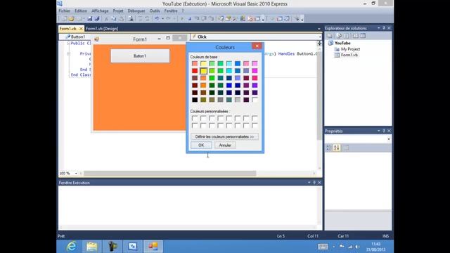 [Visual Basic] Choisir la couleur et l'opacité de la form avec color dialog et trackBar смотреть онлайн