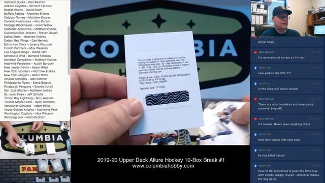 2019-20 Upper Deck Allure NHL Hockey 10-Box Case Team Break #1 смотреть онлайн