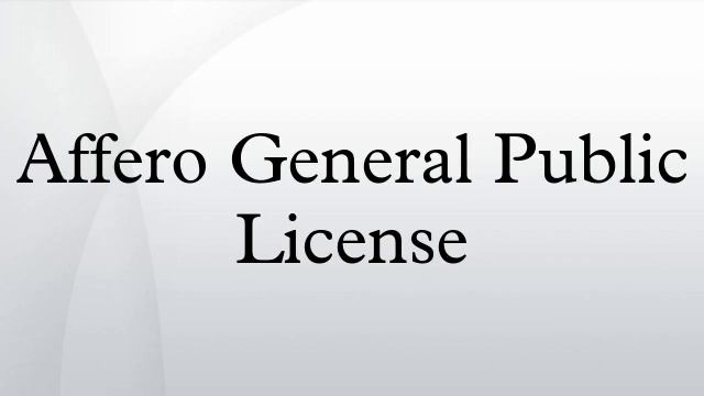 Affero General Public License смотреть онлайн
