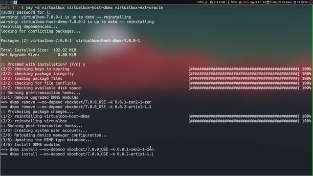 como instalar virtualbox en arch(artix,manjaro,xerolinux)? --error de drivers смотреть онлайн