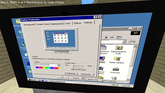 Windows 2000 in Minecraft смотреть онлайн