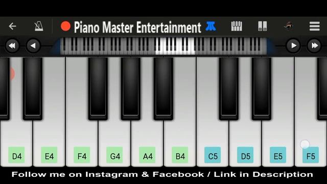 Tujh Mein Rab Dikhta Hai Song | Easy & Slow Piano | Piano Master Entertainment |MobilePiano Tutoria смотреть онлайн