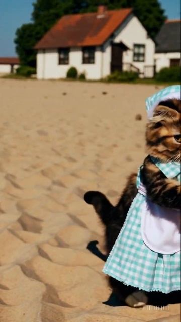 Le chat en route avec son panier plein d’ingrédients смотреть онлайн