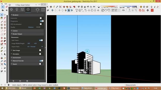 Simple building real time modeling and rendering with sketchup 2017 and vray 3,4 смотреть онлайн