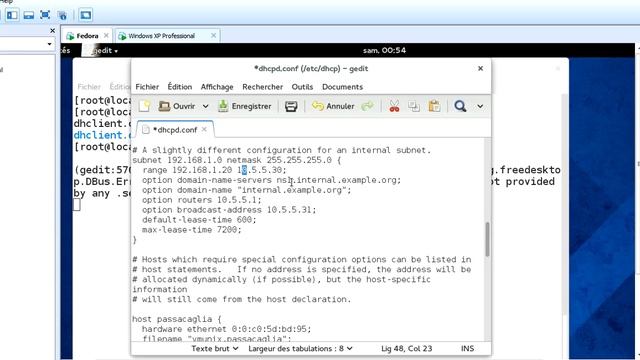 installation et configuration serveur dhcp sous Fedora 20 step by step смотреть онлайн